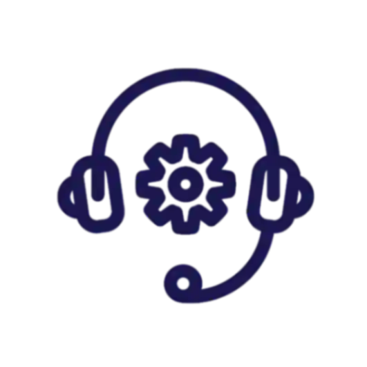 Navy blue headphones with a flower design on a white background