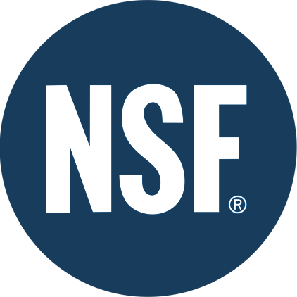 NSF logo on a blue background