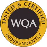WQA (Water Quality Association) tested and certified independently logo
